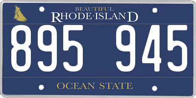 RI license plate 895945
