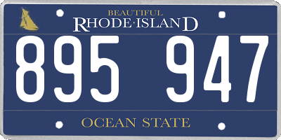 RI license plate 895947