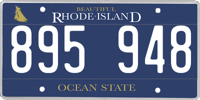 RI license plate 895948