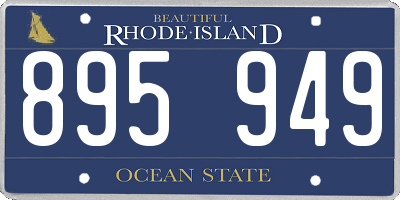 RI license plate 895949