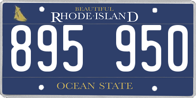 RI license plate 895950