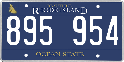 RI license plate 895954