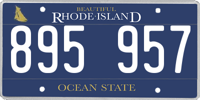 RI license plate 895957