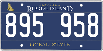 RI license plate 895958