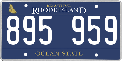 RI license plate 895959
