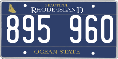 RI license plate 895960