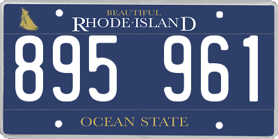 RI license plate 895961