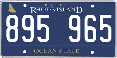 RI license plate 895965