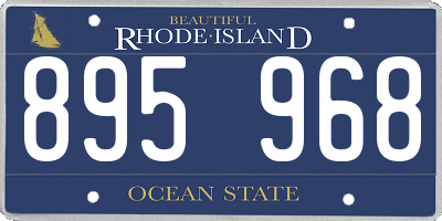 RI license plate 895968