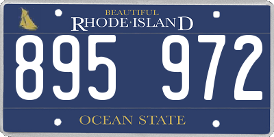 RI license plate 895972