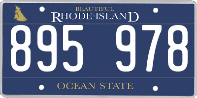 RI license plate 895978