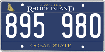 RI license plate 895980