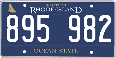 RI license plate 895982