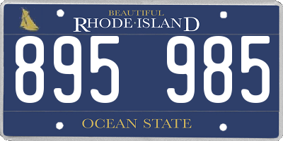 RI license plate 895985