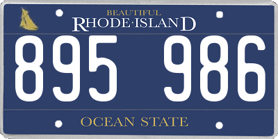 RI license plate 895986