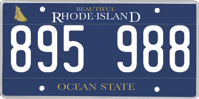 RI license plate 895988