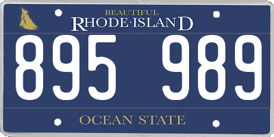 RI license plate 895989