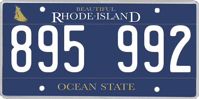 RI license plate 895992