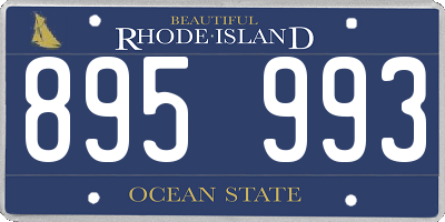 RI license plate 895993