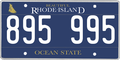 RI license plate 895995