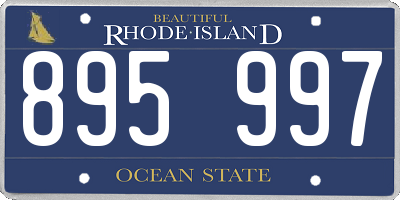 RI license plate 895997