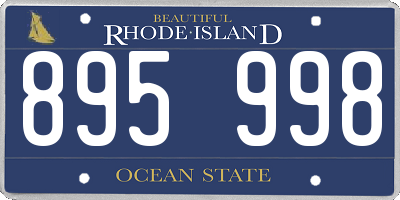 RI license plate 895998