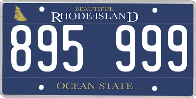 RI license plate 895999