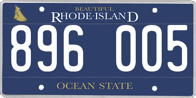 RI license plate 896005