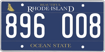 RI license plate 896008