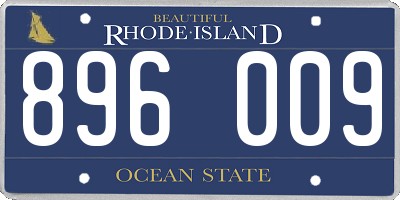 RI license plate 896009