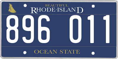 RI license plate 896011