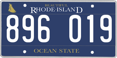 RI license plate 896019