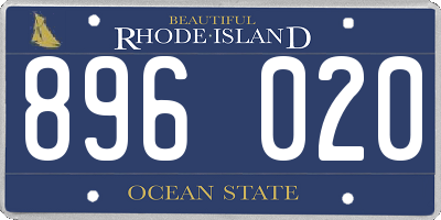 RI license plate 896020