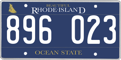 RI license plate 896023