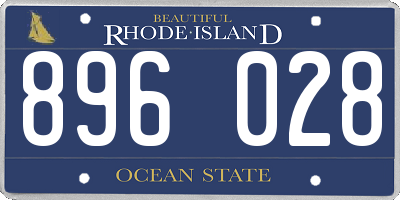 RI license plate 896028