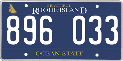RI license plate 896033