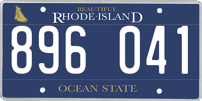 RI license plate 896041