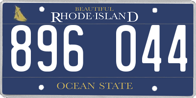 RI license plate 896044