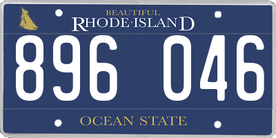 RI license plate 896046