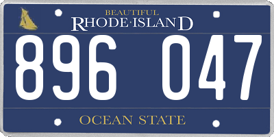 RI license plate 896047