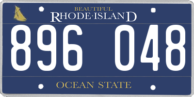 RI license plate 896048
