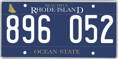 RI license plate 896052