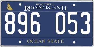RI license plate 896053