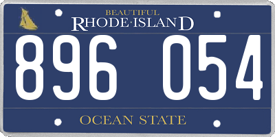 RI license plate 896054