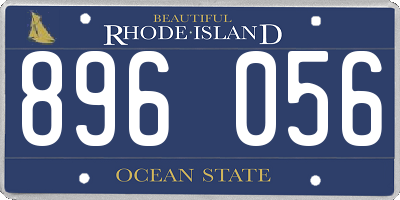 RI license plate 896056