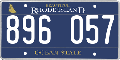 RI license plate 896057