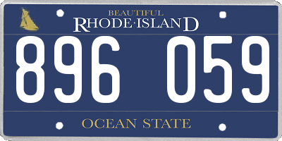 RI license plate 896059