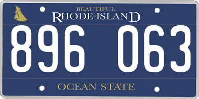RI license plate 896063