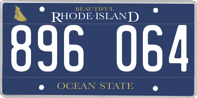RI license plate 896064