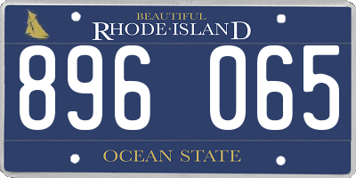 RI license plate 896065